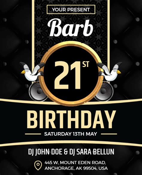 21st birthday flyer|More.